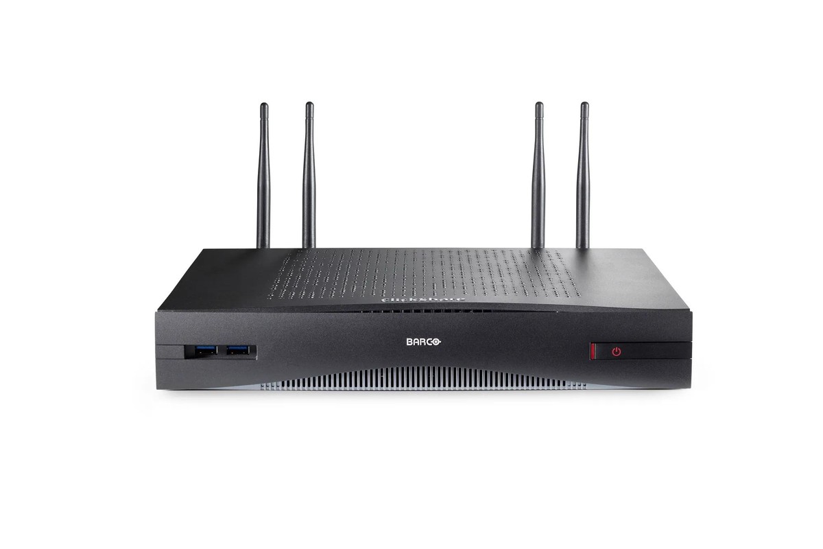 Base Unit ClickShare CSE-800 vue de face avec ses quatre antennes
