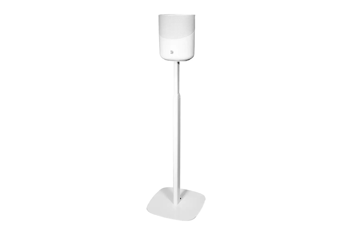 White model extended, column and base visible on a neutral background