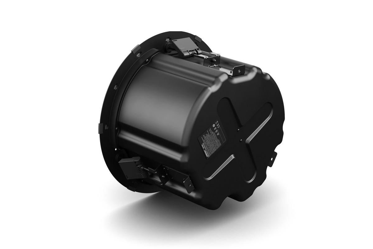 Woofer da 8 pollici e tweeter coassiale, griglia rimossa