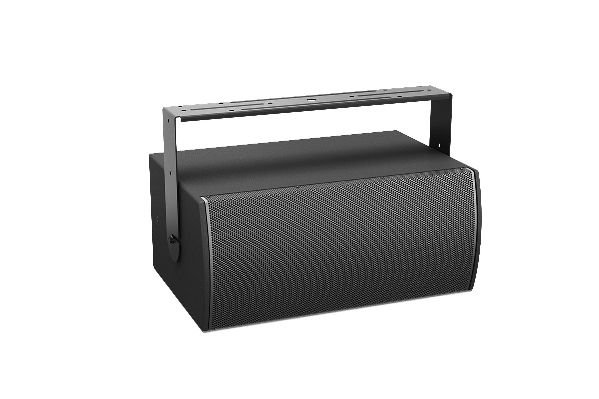 Caisson MB 210 noir vu sous un autre angle, etrier deplie