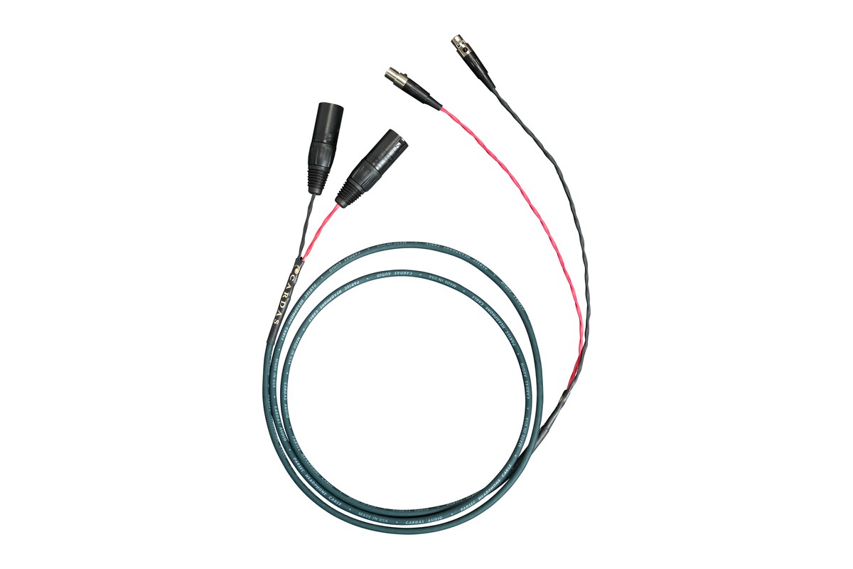 Cavo per cuffie Cardas Parsec verde con due XLR e due mini connettori