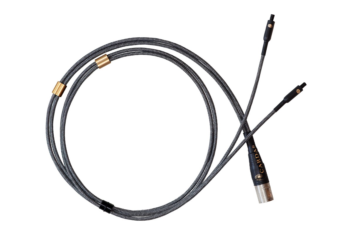 Câble casque tressé gris à manchon doré, XLR et deux connecteurs