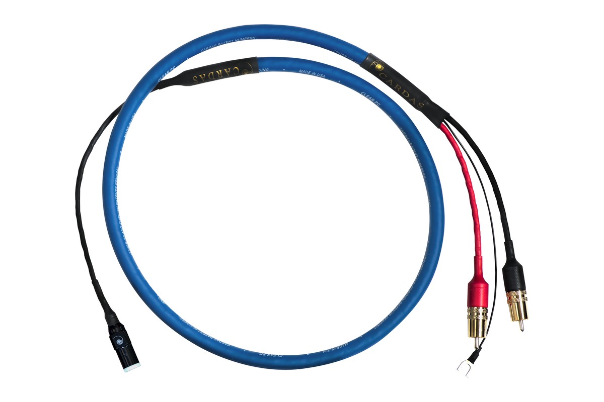 Cavo phono Clear blu con spine RCA rossa e nera