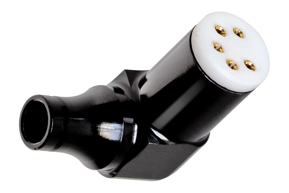Connecteur DIN coudé Cardas à cinq contacts dorés