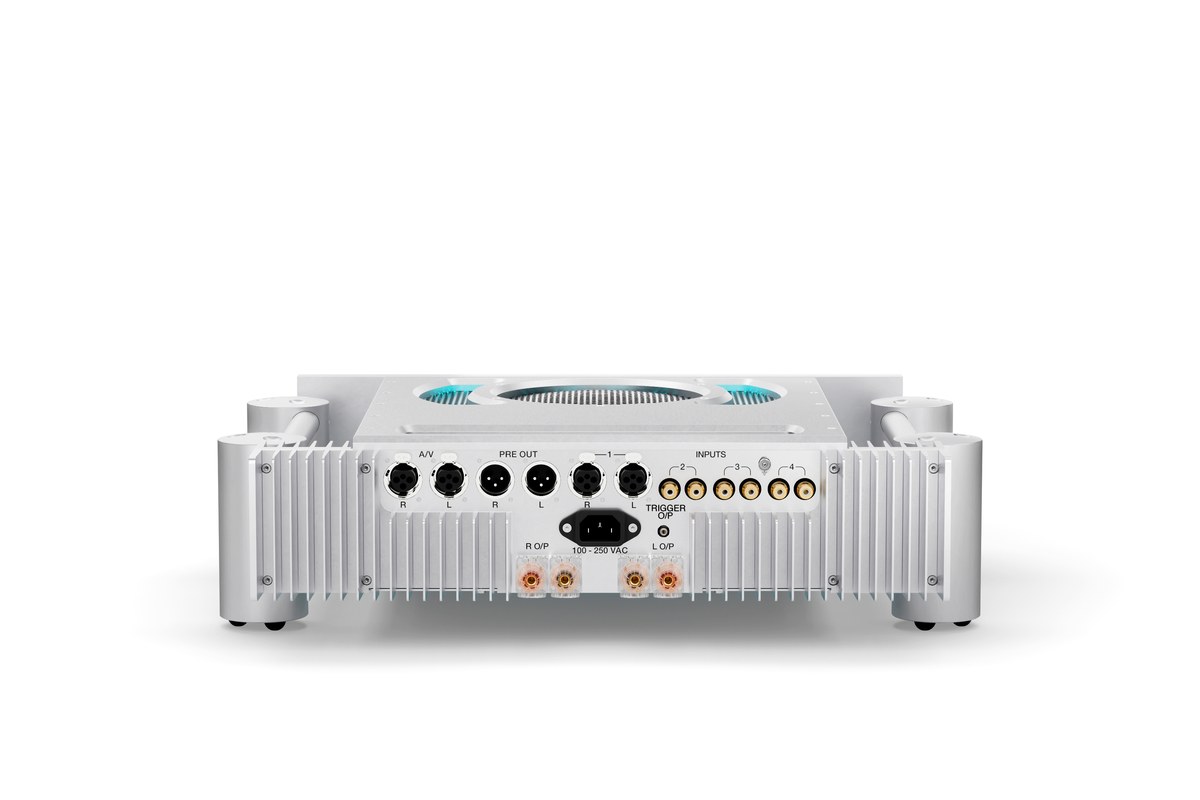 Face arrière de l'amplificateur : entrées XLR et RCA, bornier
