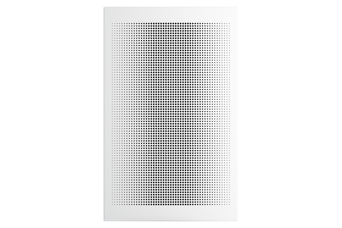 Façade avec sa grille blanche, vue de face