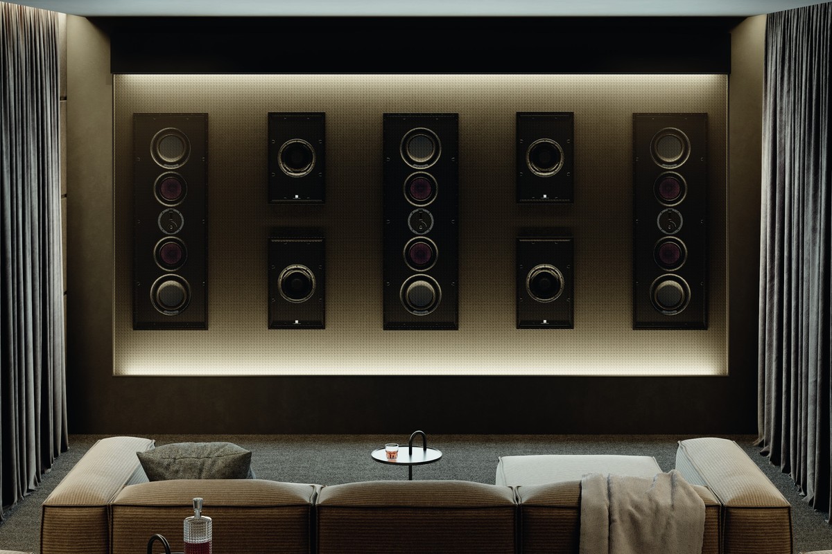 Home cinema room fitted with DALI PHANTOM in-wall speakers
