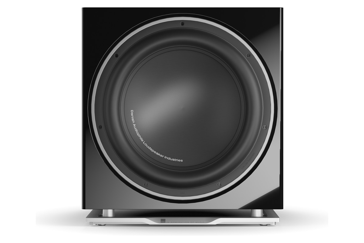 Frontansicht des Subwoofers mit lackierter Schallwand