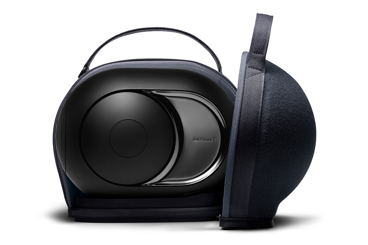 Matériaux et finition du Devialet Cocoon Phantom Ultimate : composite, feutre de laine et cuir