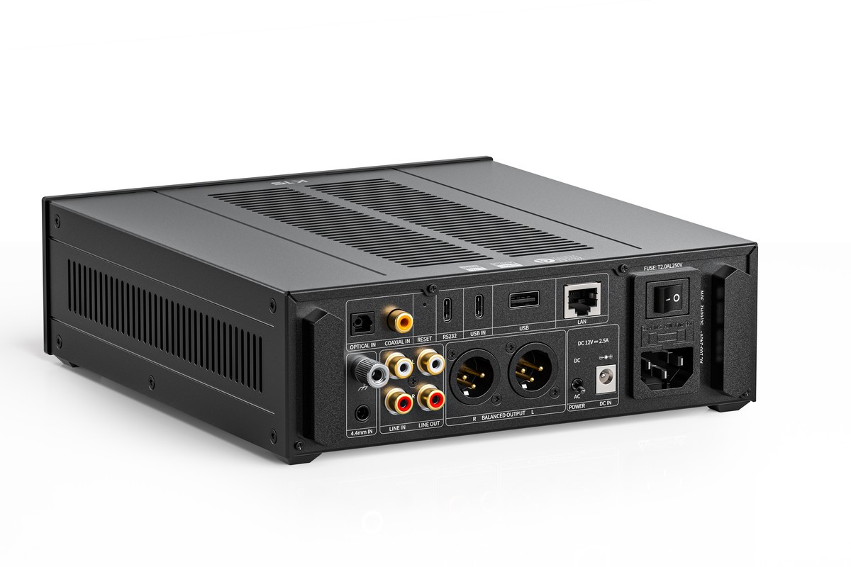 Rückseite mit Netzwerk-, USB- und Line-Anschlüssen