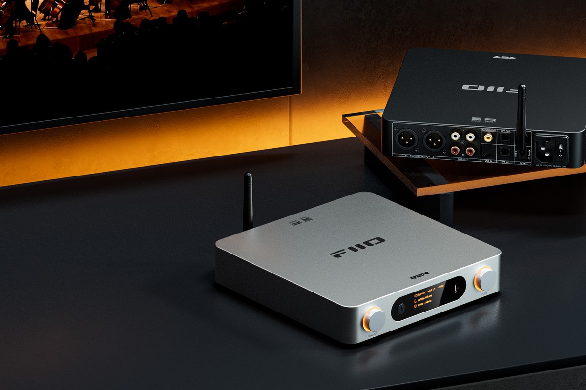 The FiiO BR15 R2R built into a system, in a living room