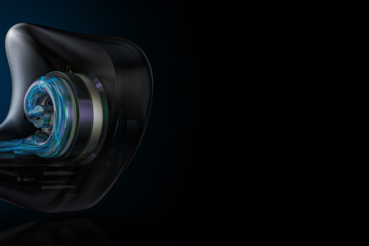 Vue de la conception acoustique S.TURBO du FiiO FH3