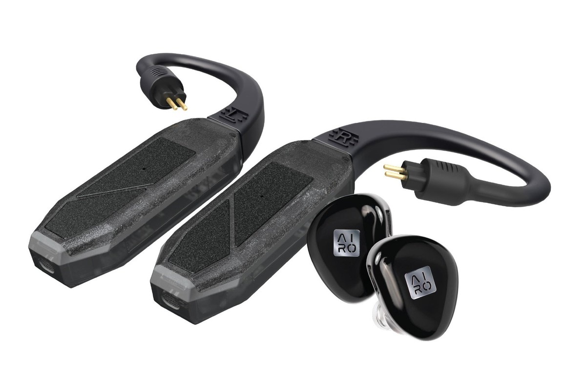 Hooks fitted to a GO pod Air with earphones