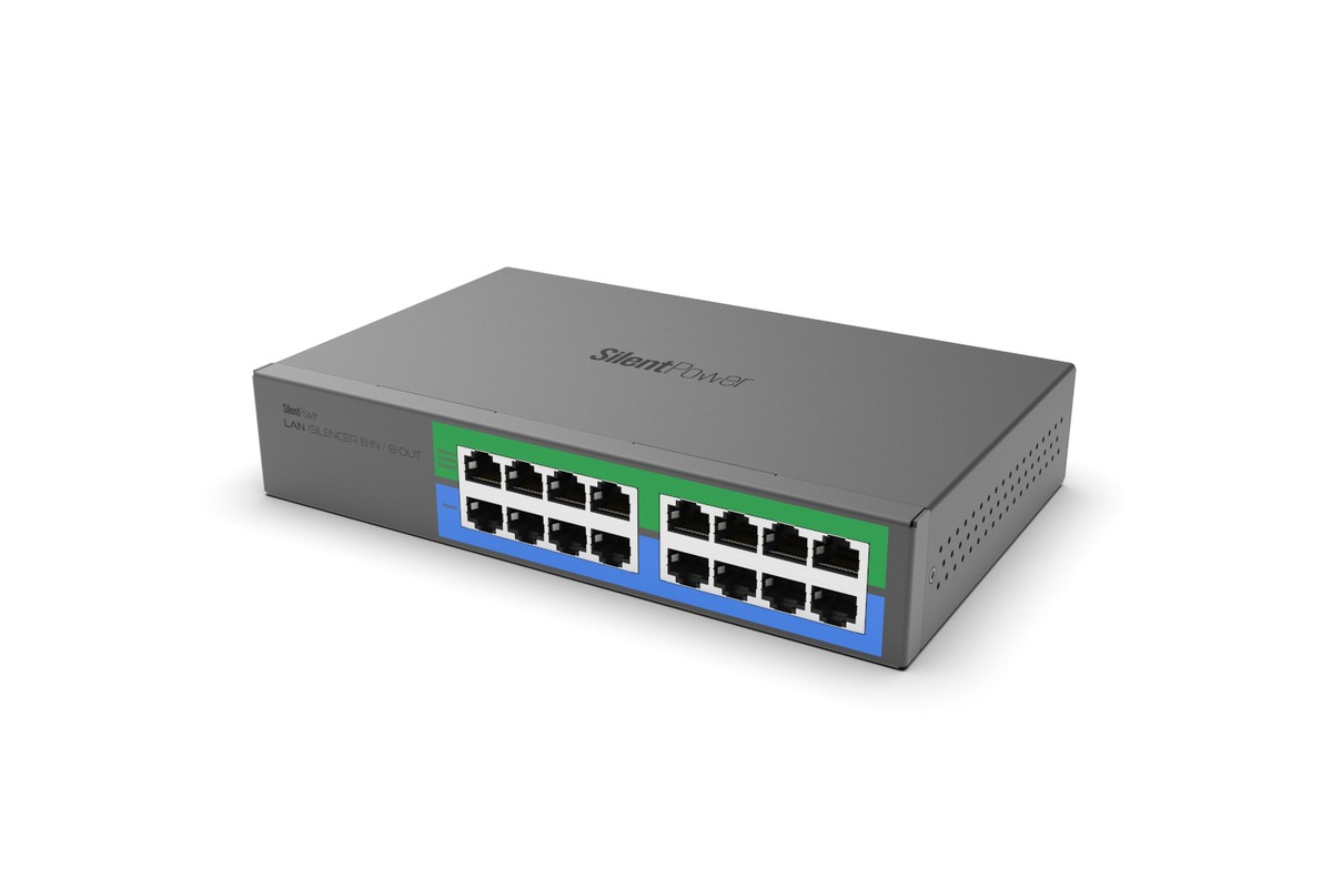Ports RJ45 du LAN iSilencer 8-In + 8-Out