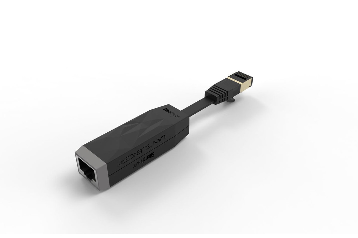 iSilencer+ inséré sur un câble réseau