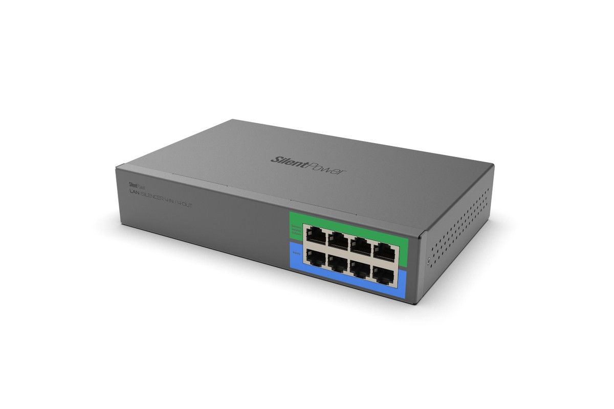 Ports RJ45 du LAN iSilencer 4-In + 4-Out