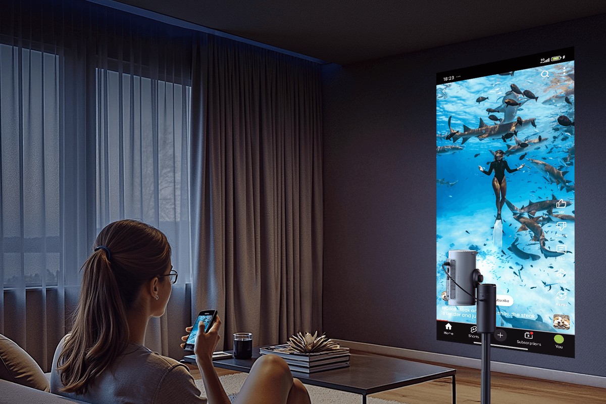 Connectique du mini-projecteur de poche