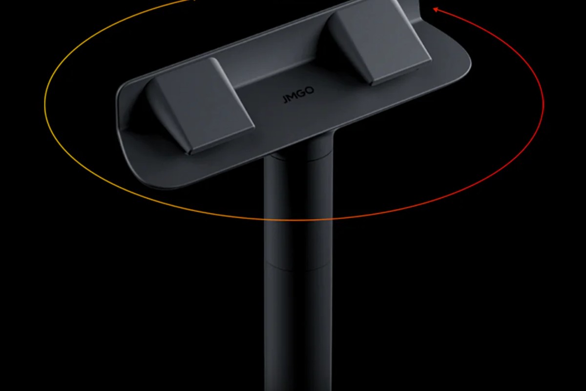 Tête rotative 360° du pied JMGO verrouillée à l'angle choisi
