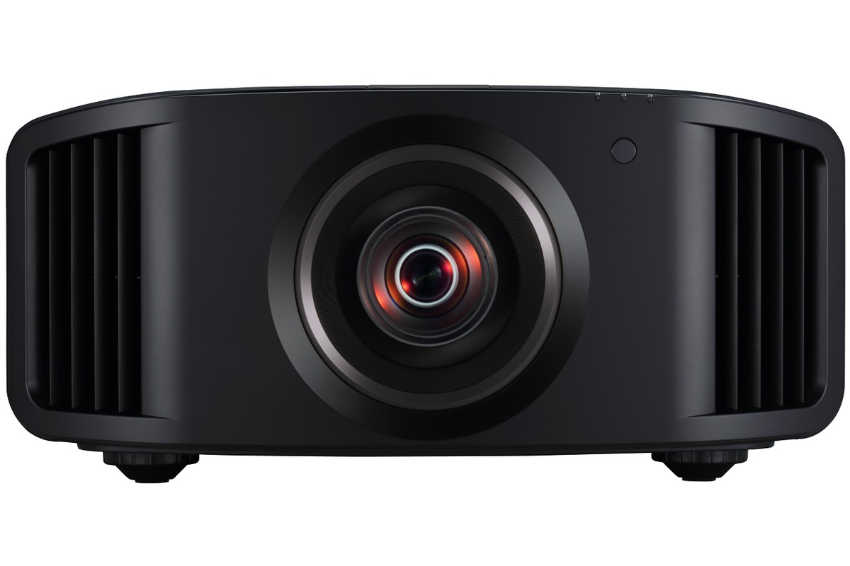 Vidéoprojecteur JVC DLA-NZ800BE vu de face, objectif centré