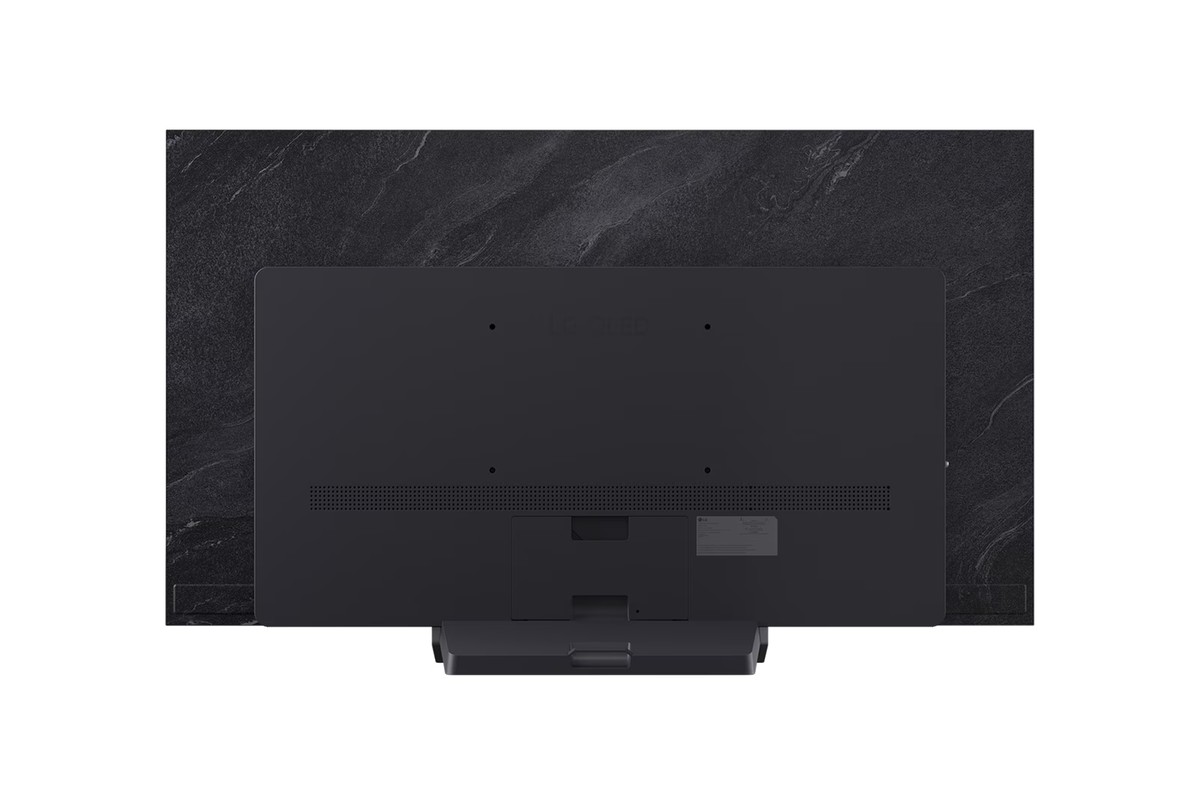 Back panel of the LG OLED55C57LA television and its connectors
