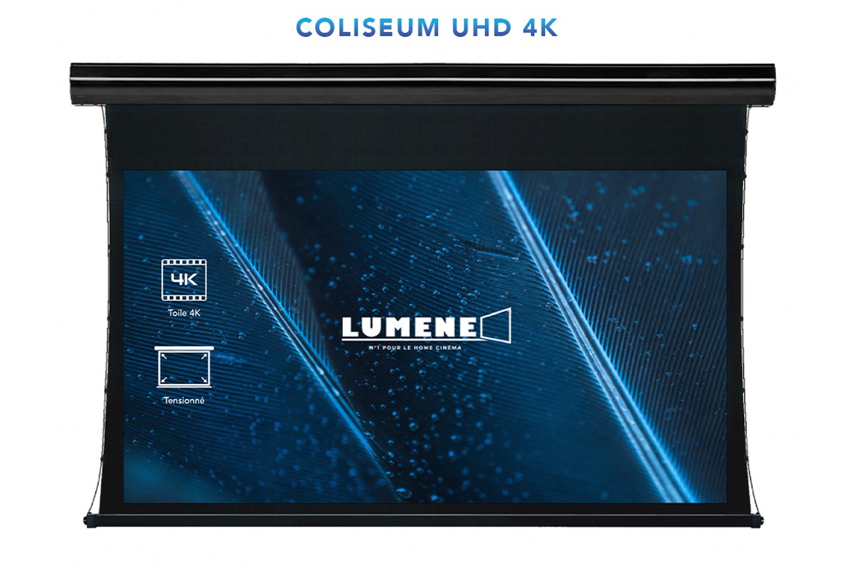 Écran Lumene Coliseum Extra Bright à toile ALR en pièce éclairée