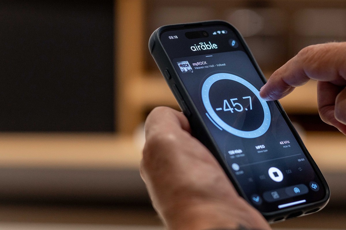 Playback app open on a smartphone