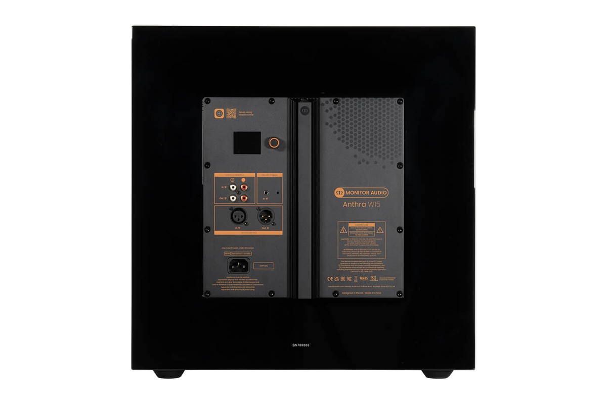 Gloss black rear panel and connections