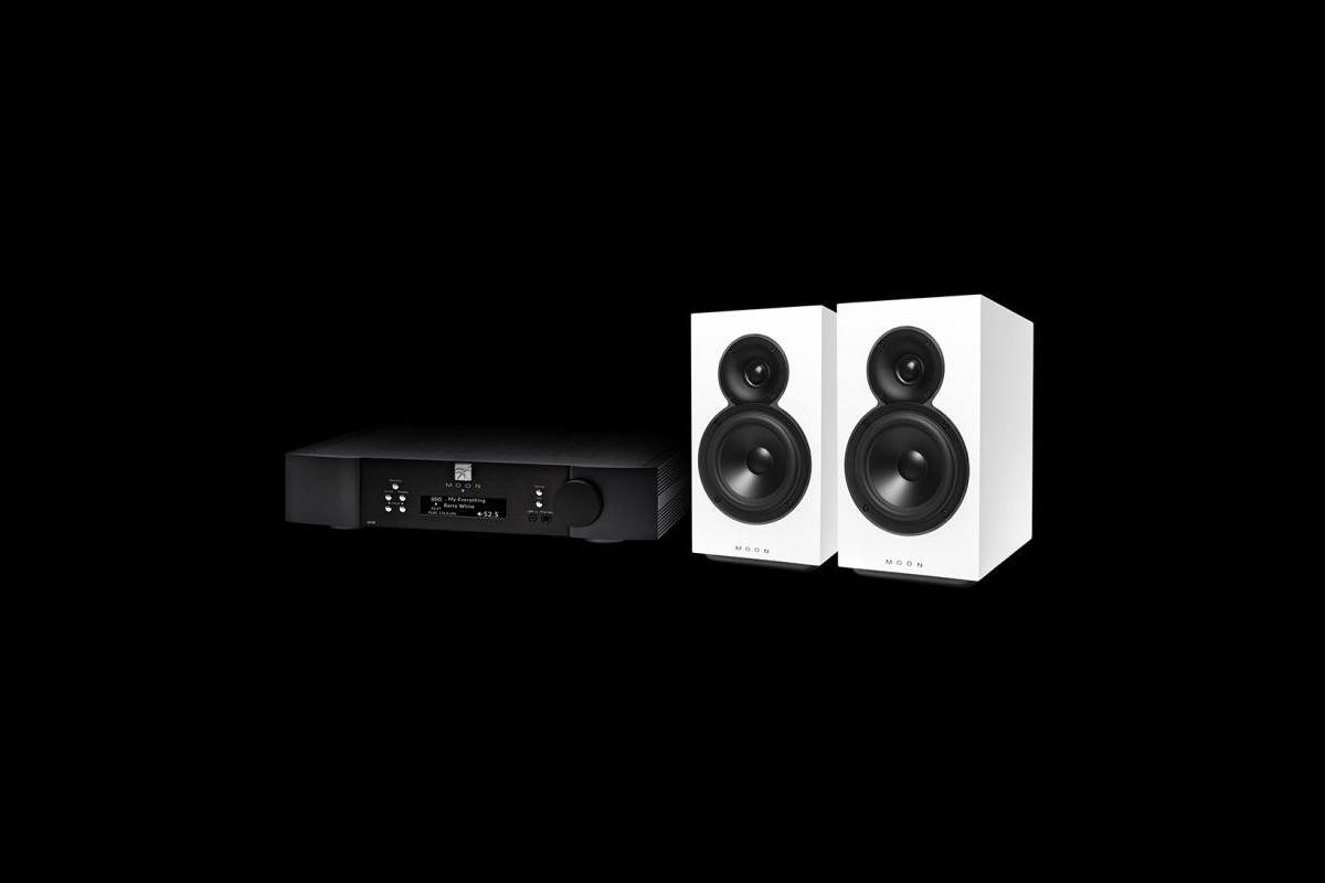 Système hi-fi complet Moon dans un salon