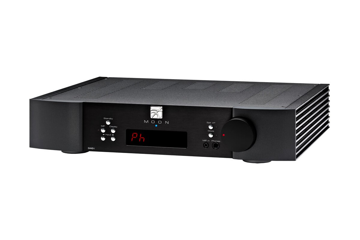 Amplificateur intégré Moon 340i X vu de trois quarts