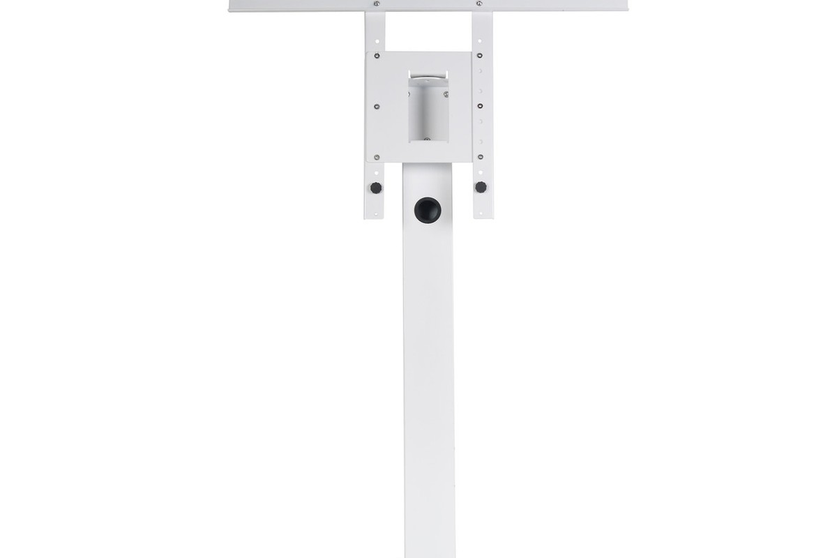 Support TV Norstone Suspens Plus posé sur un meuble