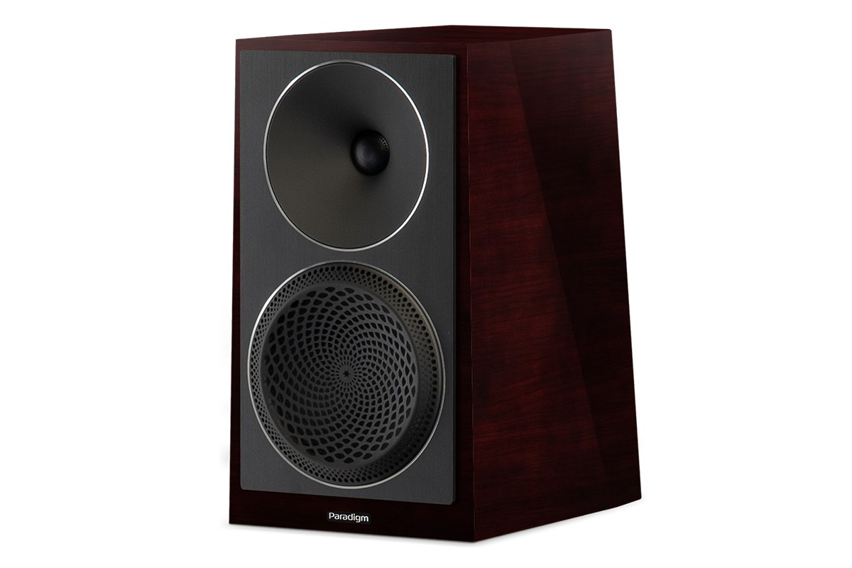 Enceinte en finition Midnight Cherry vue de trois quarts