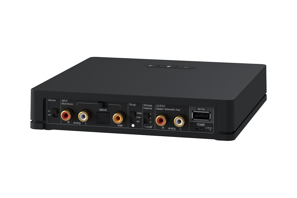 Vue arrière avec toutes les entrées et sorties audio