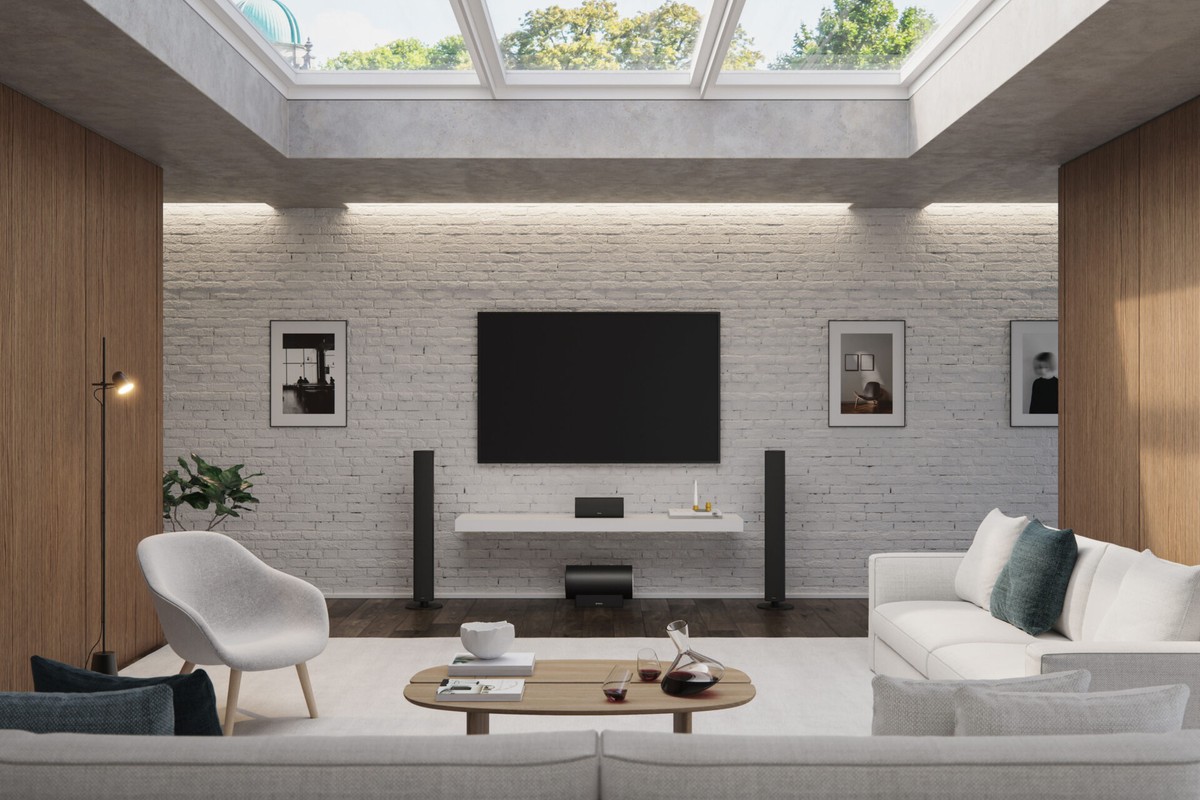 Caisson de basses Piega Sub Medium en situation dans un salon