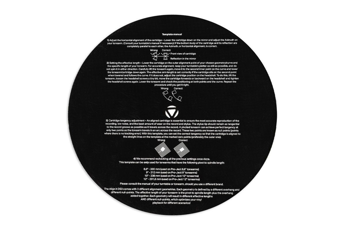 Back of the protractor with printed instructions