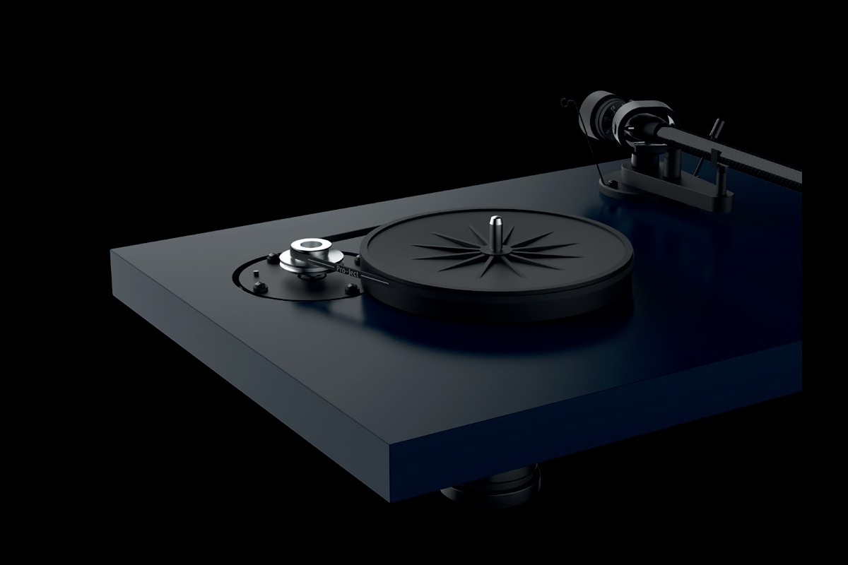 Plateau et bras de la platine vus du dessus