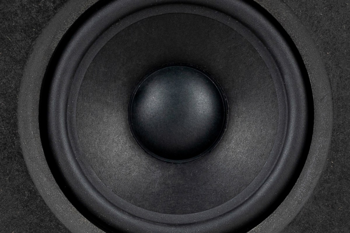 Close-up of the 6.5-inch bass driver