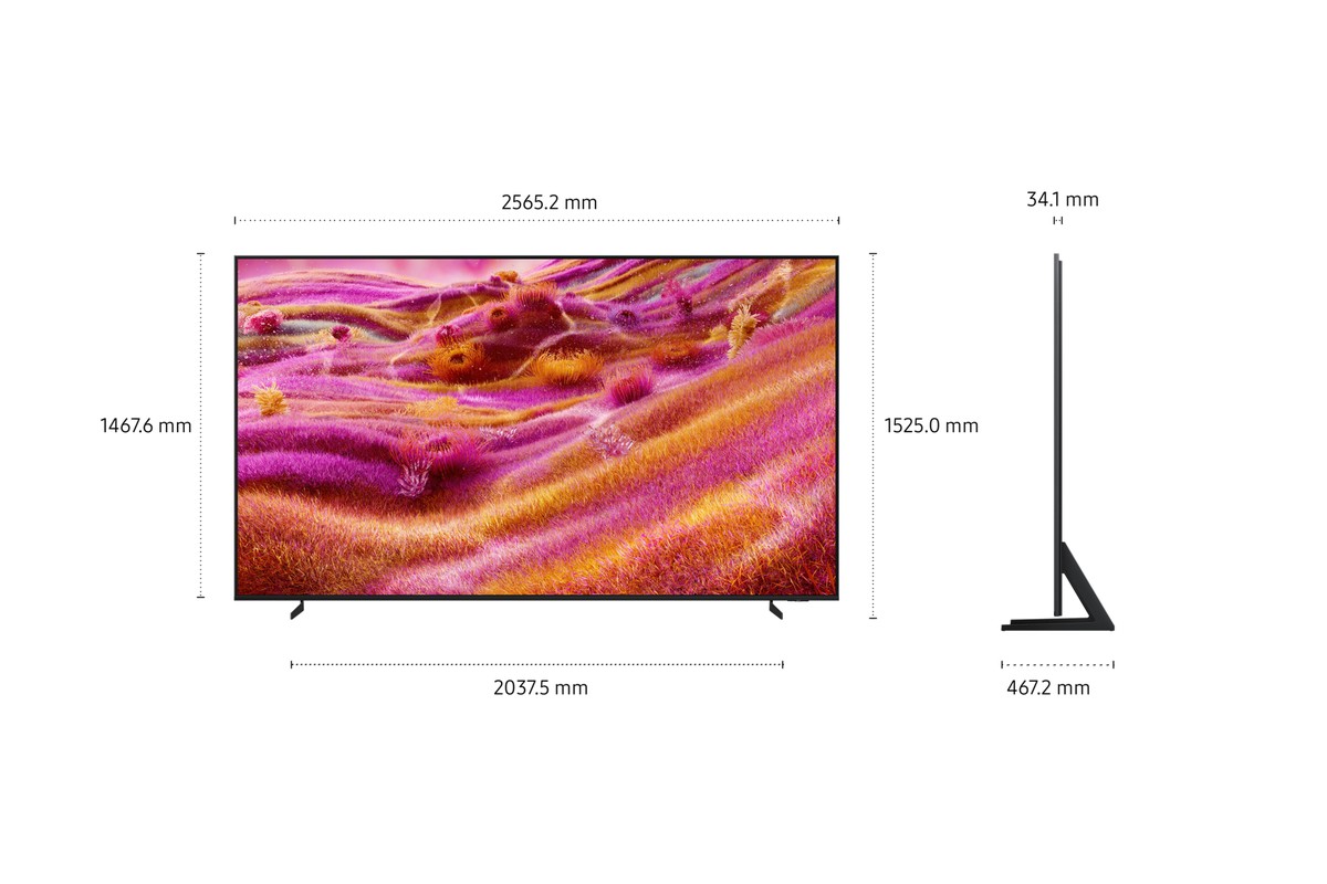 Schema delle dimensioni del Samsung QE115QN90FT