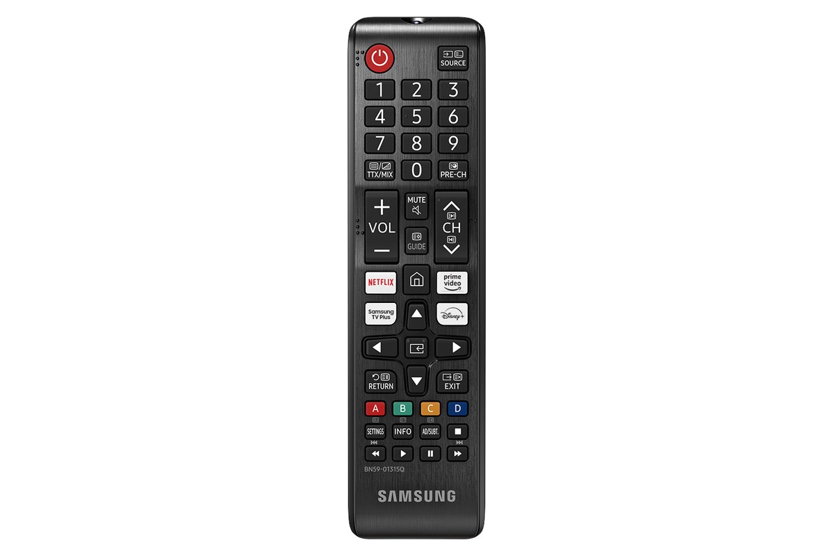Battery powered remote included with the television