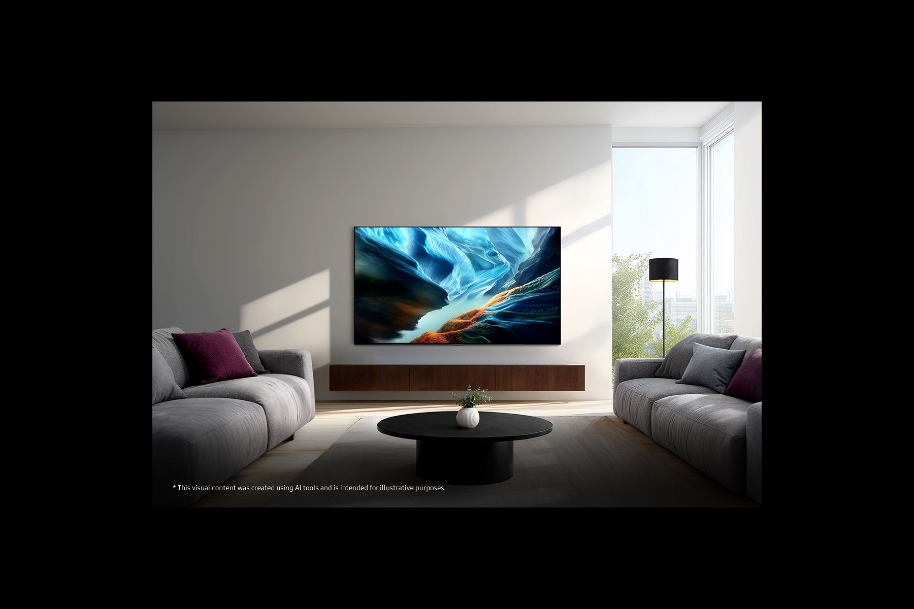Wohnzimmer mit der Samsung OLED S90H