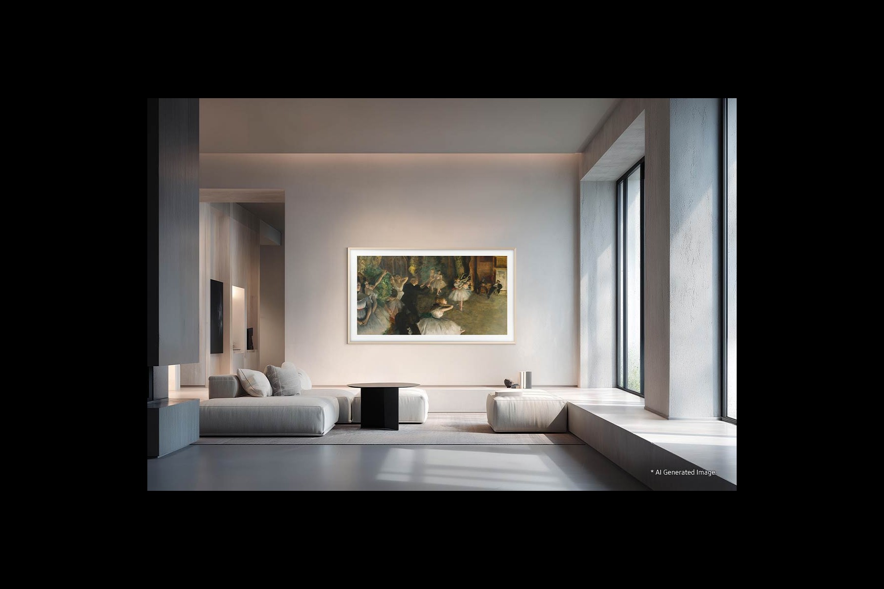 Samsung The Frame Pro 85 pouces au mur