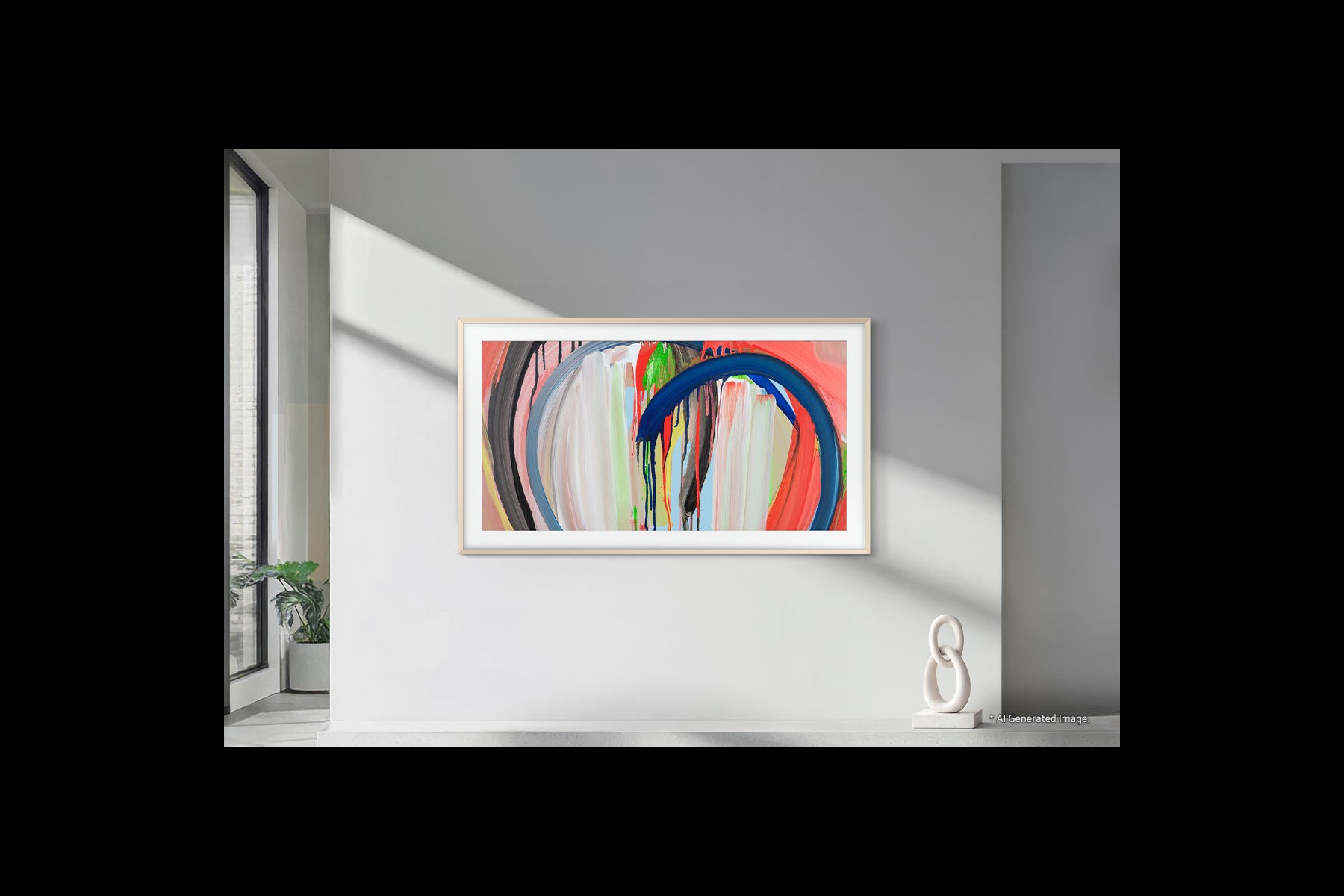 Samsung The Frame 43 pouces au mur