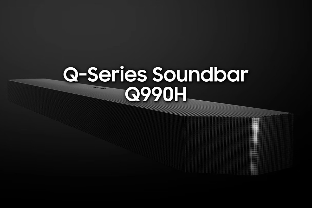 Barre de son Q990H de la série Q posée sous un téléviseur