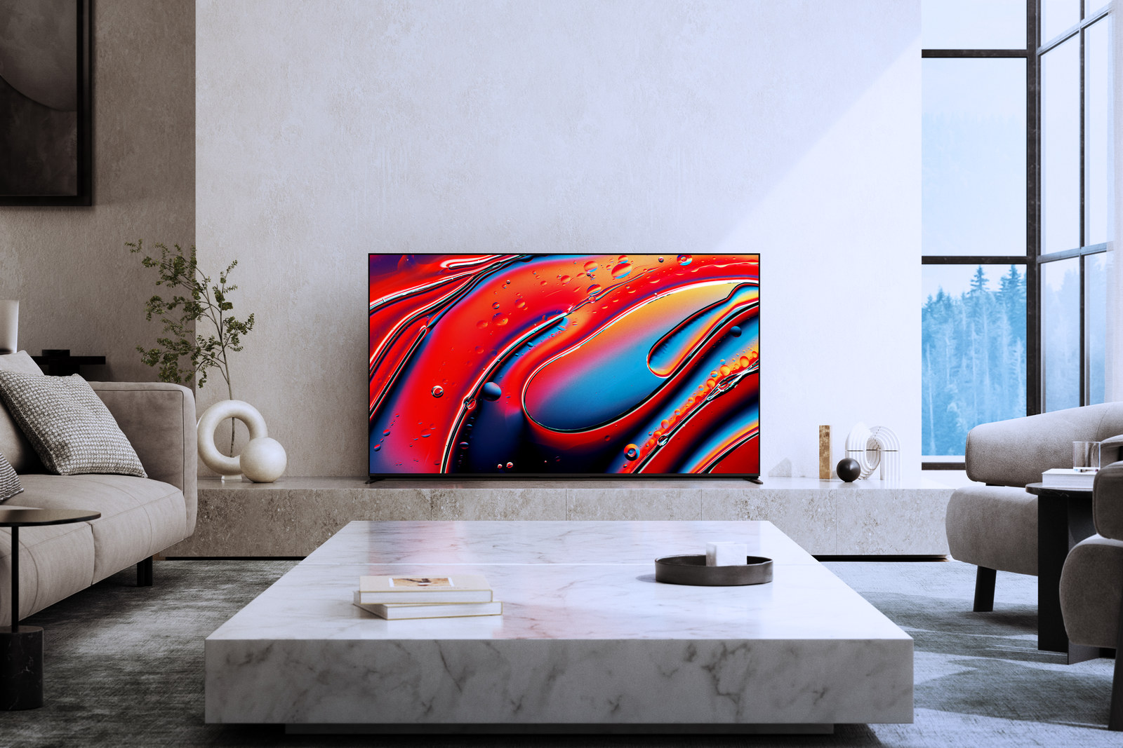 Sony BRAVIA 9 85-inch television in a bright living room