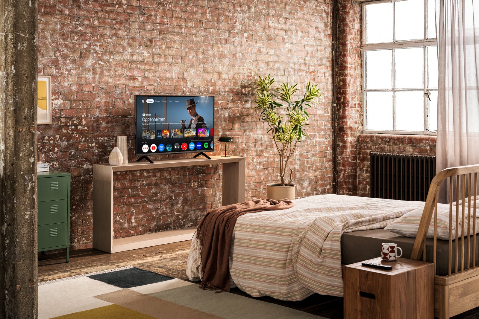 L'interface Google TV affichée à l'écran