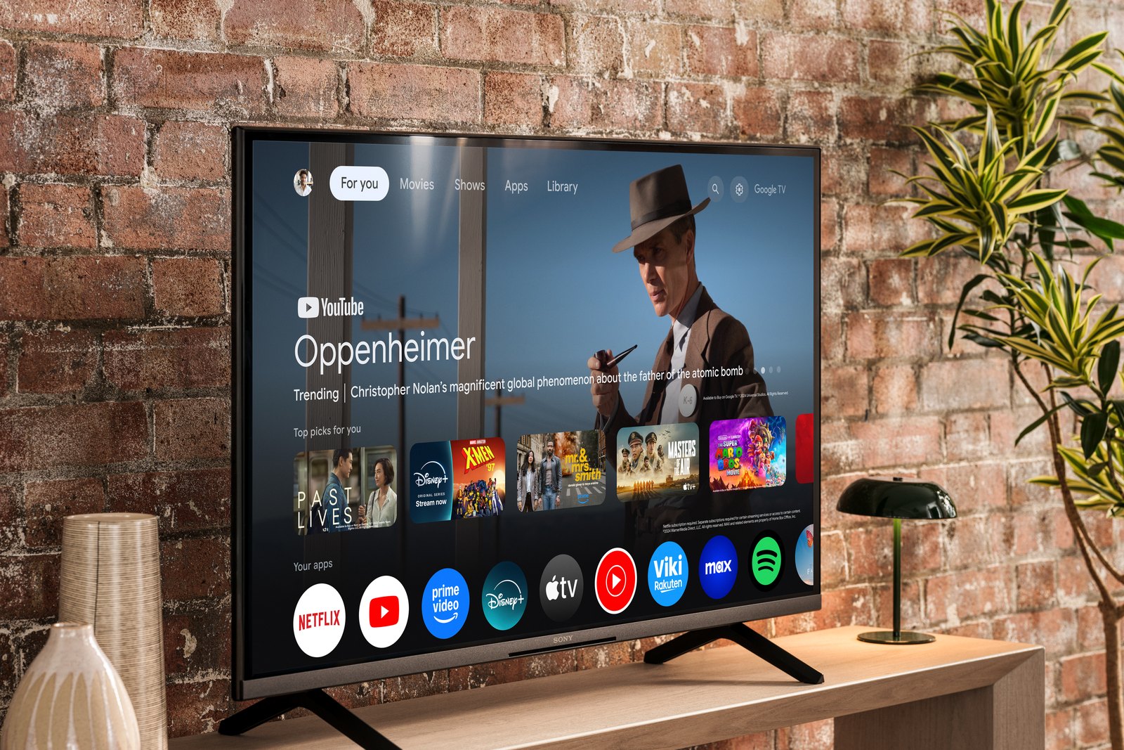 Sélection de films sur l'interface Google TV