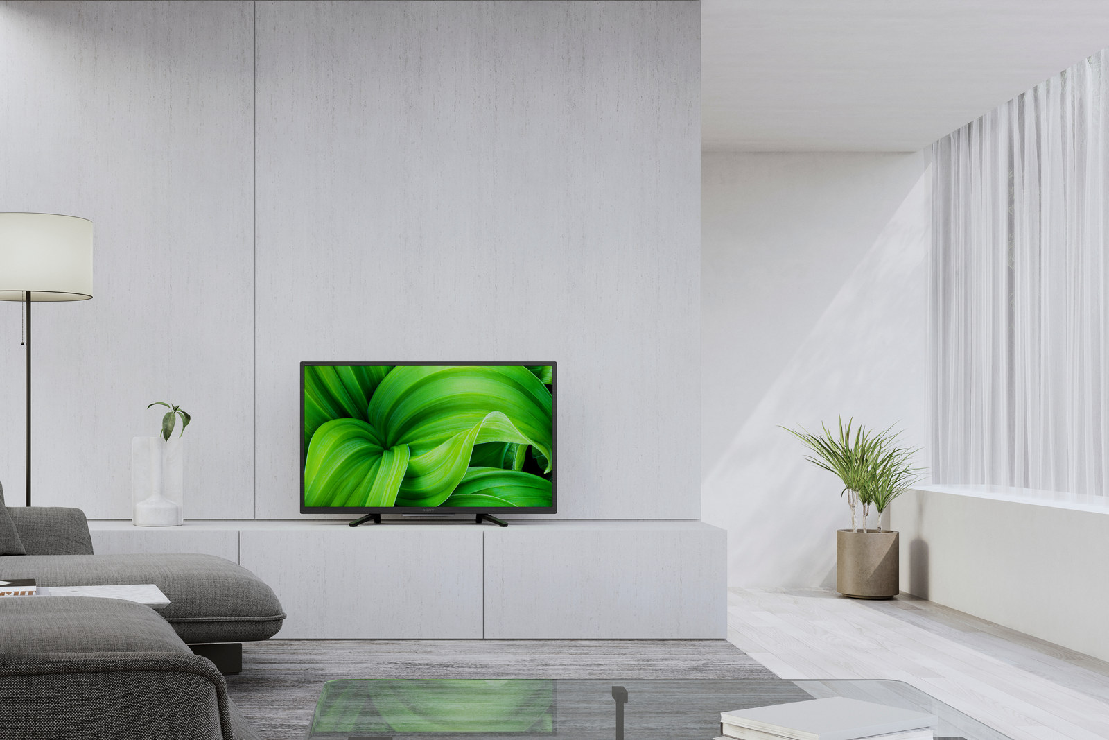 Televisore Sony KD-32W804P in un salotto luminoso