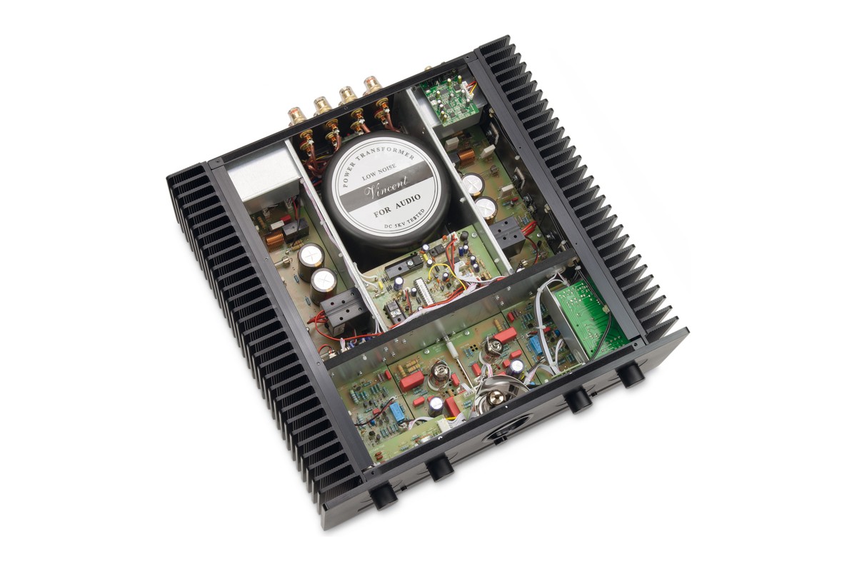 Inside the unit, power supply and heatsinks