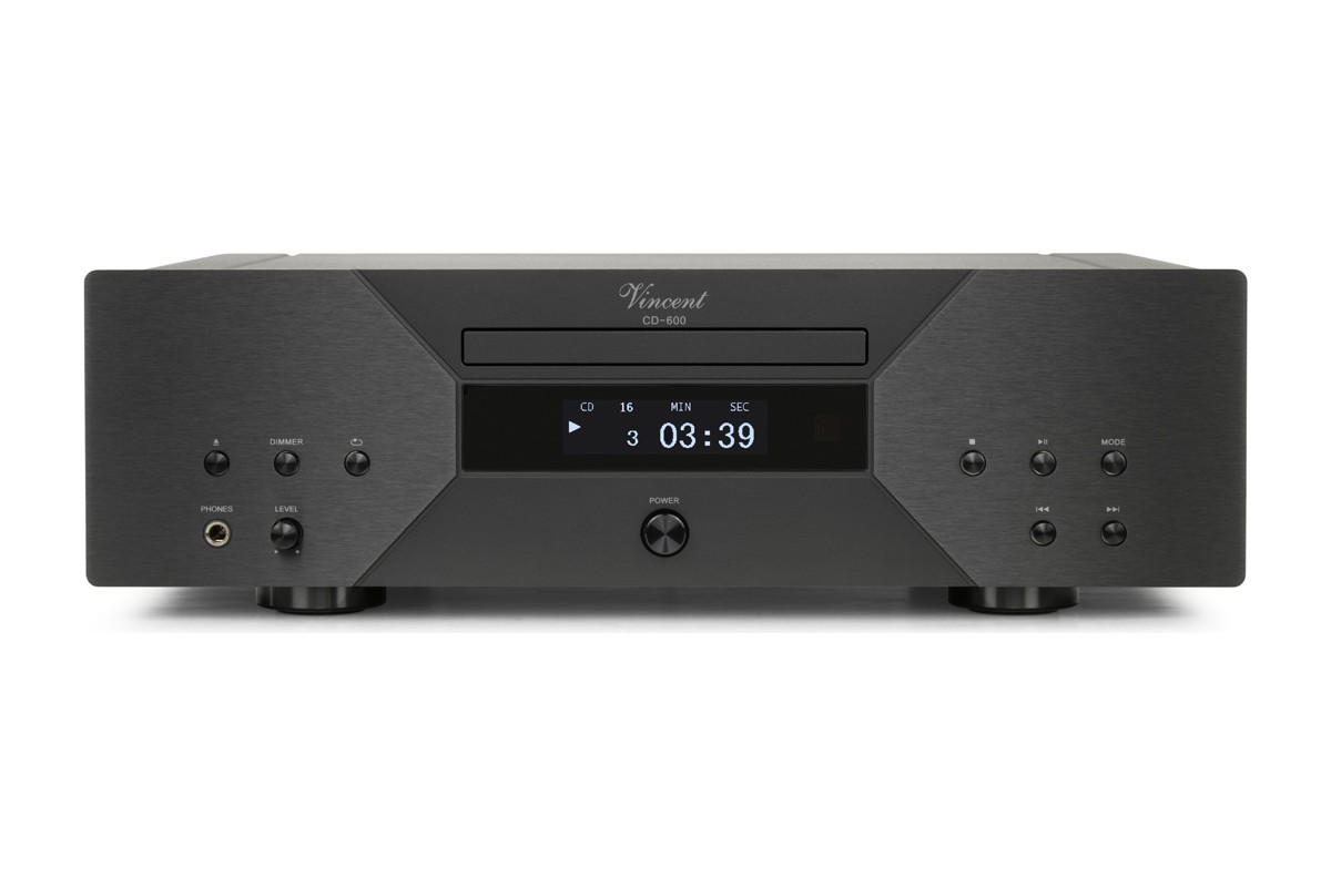 Black front panel of the player and its display