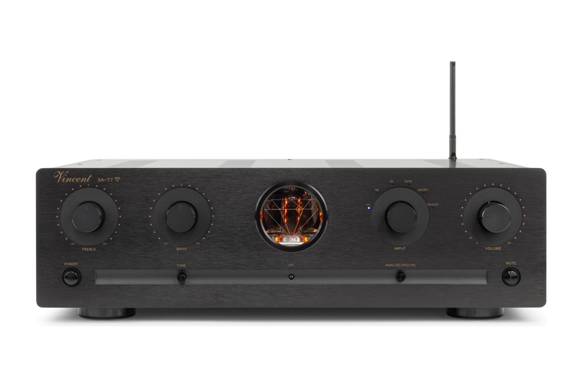 Black front panel and its central display