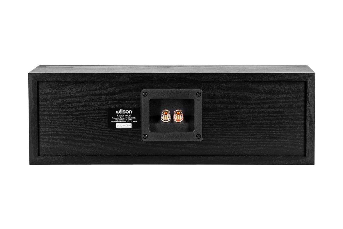 Black rear panel with the connection terminal block